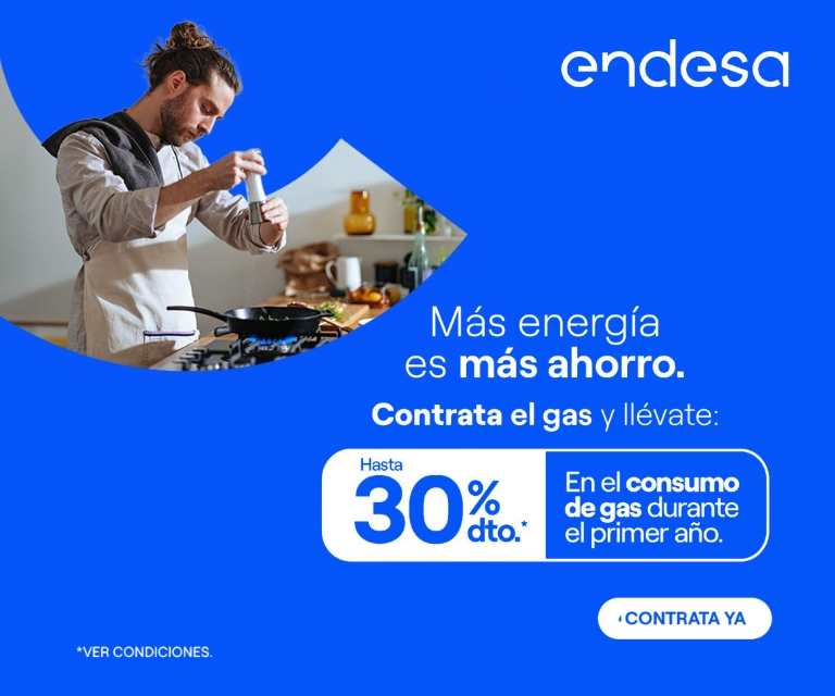 Contrata gas - 30% Dto en el consumo de gas durante el primer año